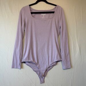 Torrid Super Soft Rib Womens Bodysuit Size 0 Purple Stretch Neutral Basic Layers